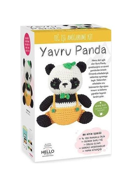 Yavru Panda Tuva Tığ Işi Amigurumi Kit