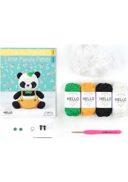 Yavru Panda Tuva Tığ Işi Amigurumi Kit