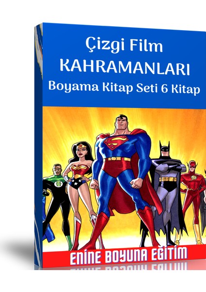 Çizgi Film Kahramanları Boyama Kitap Seti 6 Kitap