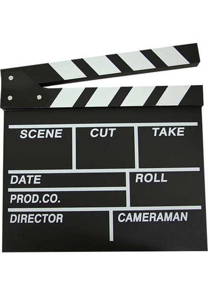 No Tiyatro Büyük Boy Ahşap Film Sinema Klaketi