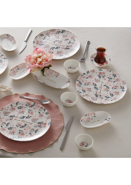 Lovely Pink 26 Parça 6 Kişilik Kahvaltı Takımı