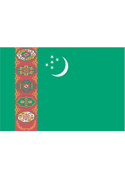 Türkmenistan Türkmen Bayrağı Sticker 00718