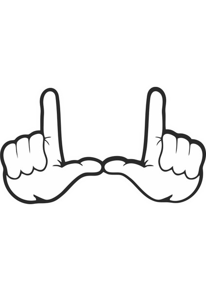 El Işaret Sticker 00731