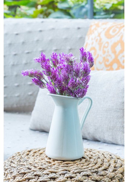 2 Demet Pembe Lavandula Akdeniz Yapay Çiçek