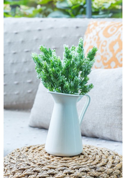 2 Demet Beyaz Lavandula Akdeniz Yapay Çiçek