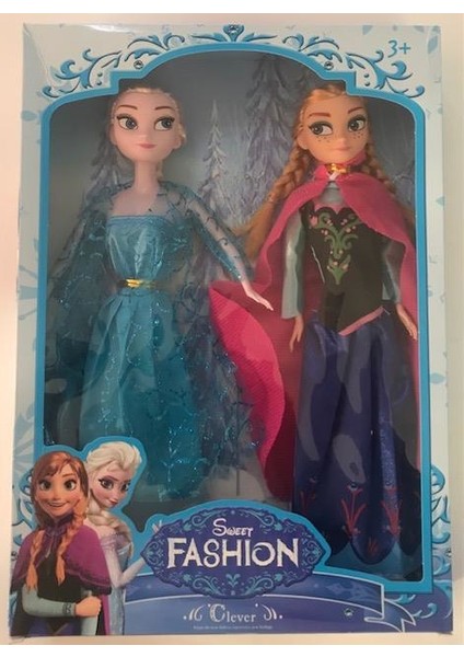 Fashıon Karlar Ülkesi Anna ve Elsa Bebek 28 cm