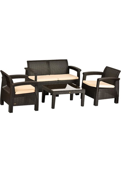 Toscana Rattan Bahçe Oturma Grubu