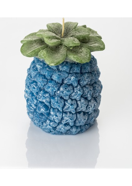 Büyük Ananas Mavi Mum
