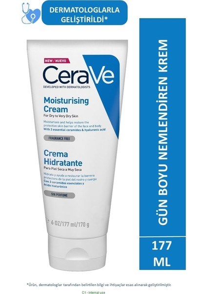 Nemlendici Krem Kuru Ciltler Seramid ve Hyalüronik Asit Içerikli 177 ml