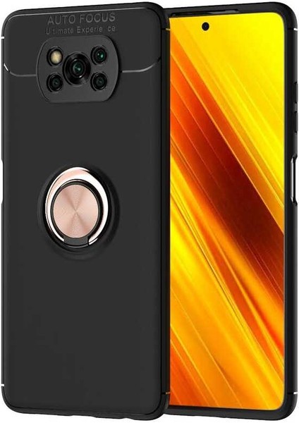 - Xiaomi Poco X3 / Poco X3 Nfc / Poco X3 Pro - Kılıf Yüzüklü Auto Focus Ravel Karbon Silikon Kapak