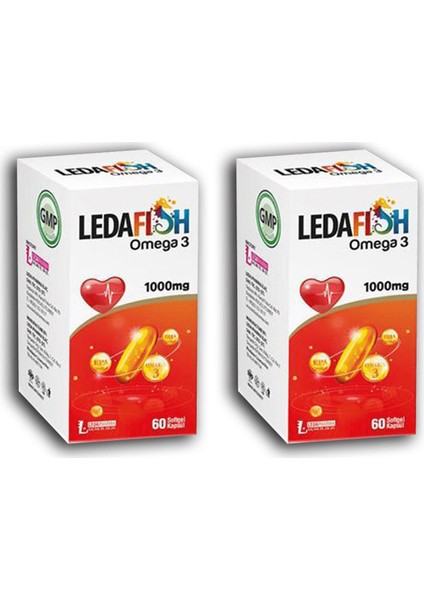 Ledafish Omega 3 1000MG 60 Softjel Kapsül x 2 Adet