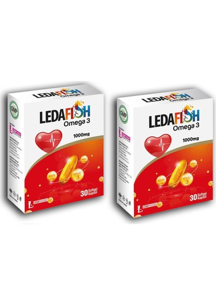 Ledafish Omega 3 1000MG 30 Softjel Kapsül x 2 Adet