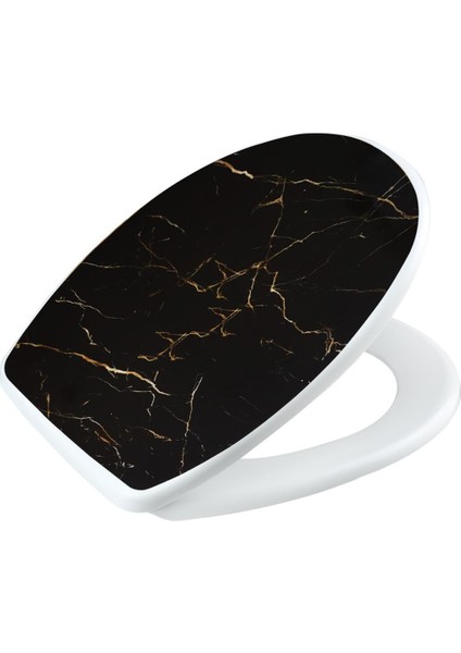 Home Siyah Granit Desen Klozet Kapağı