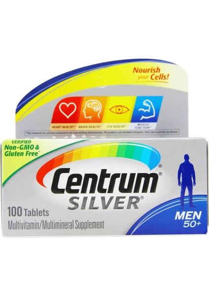 Silver Men 50+ 100 Tablets Multivitamin