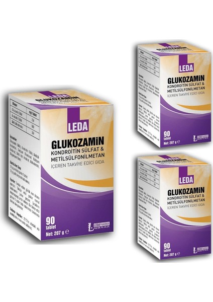 Ledaglukozamin 90 Tablet x 3 Adet