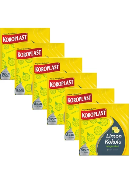 Limon Kokulu Mutfak Bezi 3lü - Set 6'lı