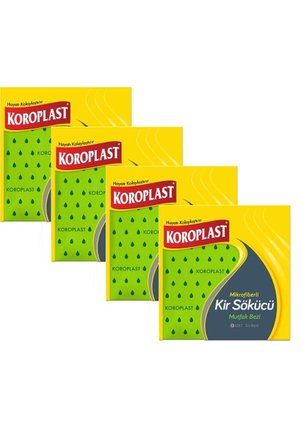 Mikrofiber Yağ Kir Söker Mutfak Bezi - Set 4'lü