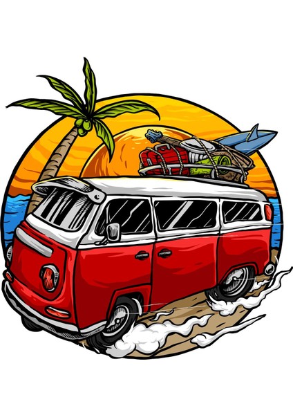 Outdoor Kamp Sörf Surf Sticker - 22059