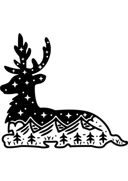Geyik Outdoor Hayvan Sticker - 17258