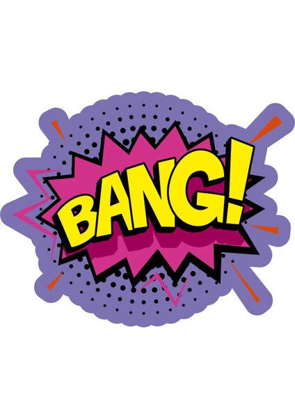 Pop Art Effect Çizgi Roman Efekti Bang Sticker - 20676