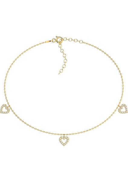 Sallanan Kalpler Altın Kaplama Gümüş Bileklik