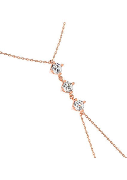 Üç Taşlı Tria Rose Gümüş Şahmeran