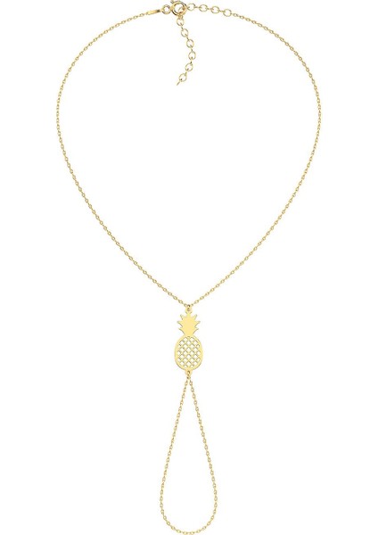 Sade Ananas Altın Kaplama Gümüş Şahmeran fiyatları