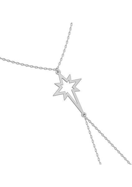 Sade Kutup Yıldızı Beyaz Gümüş Şahmeran