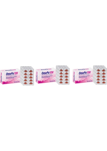 Vm Takviye Edici Gıda 30 Yumuşak Kapsül 3'lü Paket