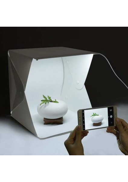 Ürün Çekim Çadırı Mini Fon Fotoğraf Stüdyosu Ledli Işık Perdesi 23X24 cm modelleri