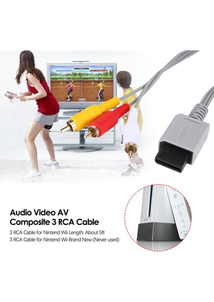 Nintendo Wii ve Wii U Ile Uyumlu Av Görüntü Kablosu Sıfır !!!