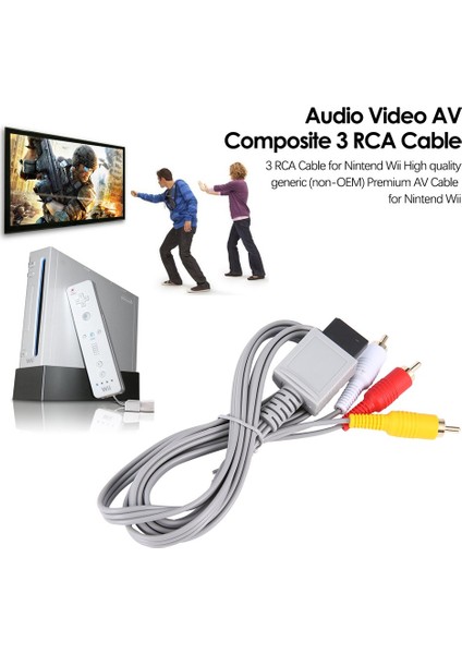 Nintendo Wii ve Wii U Ile Uyumlu Av Görüntü Kablosu Sıfır !!!