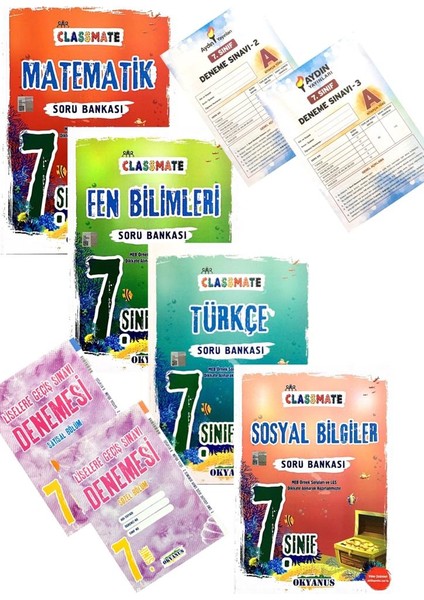 7. Sınıf 4'lü Soru Bankası (Okyanus Yayınları - Aydın - Muba Denemeli)