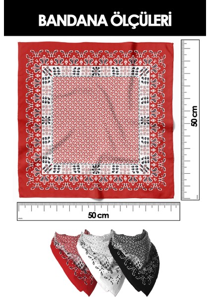 Kadın Yaprak Desenli Bandana 50X50 Yeşik Kahvereng modelleri