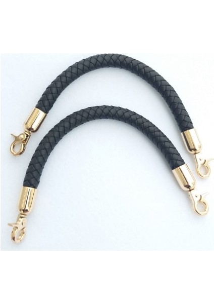 Angel Örme Çanta Sapı Siyah Renk Kadın Kullanımı İçin Dayanıklı Suni Deri 31 Cm