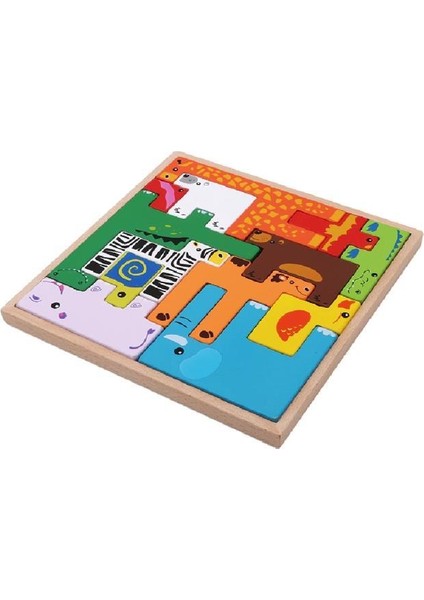 Woodylife Ahşap Yapboz Puzzle Çocuk Oyuncak Denge Tetrisi Oyunu Çocuk Oyuncak