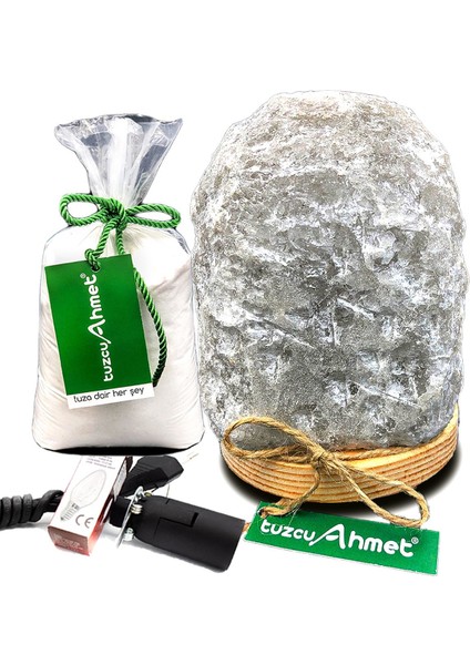 8-9 kg Doğal Çankırı Tuz Lambası 1 kg Kaya Tuzu Hediyeli