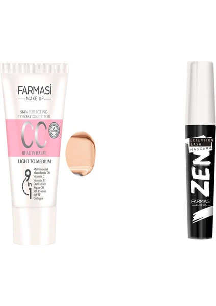 Cc Krem 50 ml Açıktan Ortaya + Zen Maskara 8 ml