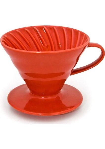 Black Goat V60 02 Dripper Ceramic (Red) - Seramik Kahve Demleme V60 02 (Kırmızı)