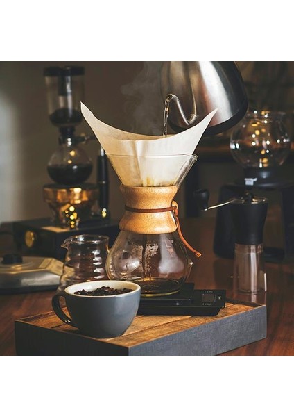 Black Goat Borosilikat Cam (*Chemex) 600 Ml (4 Cup) - Kahve Demleme Sürahisi