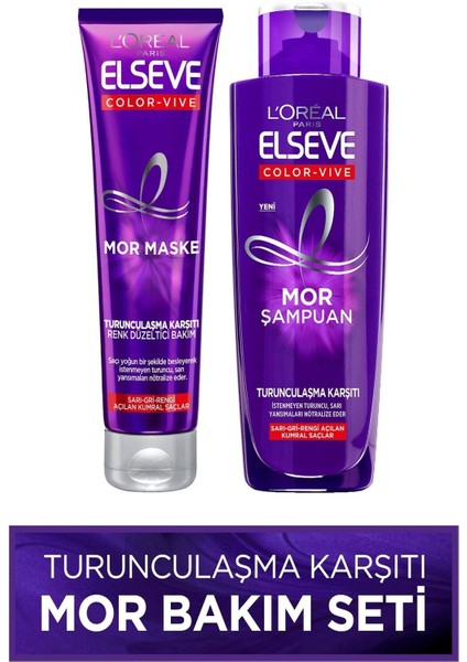 Loreal Paris Elseve Mor Şampuan 200 ml + Loreal Paris Elseve Mor Maske 150 ml