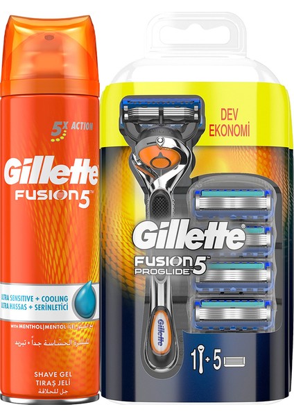 Fusion Proglide Fırsat Paketi – Fusion Makine + 4 Bıçak Fusion Serinletici 200 ml Jel