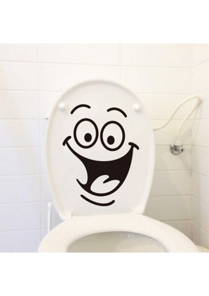 Banyo Tuvalet Klozeti Için Komik Sticker Çıkartma Gülenyüz