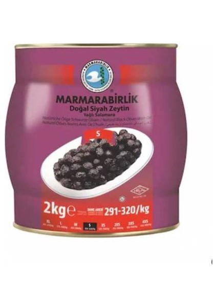 S Hususi Yağlı Sele Siyah Zeytin 291-320 2 kg Teneke modelleri