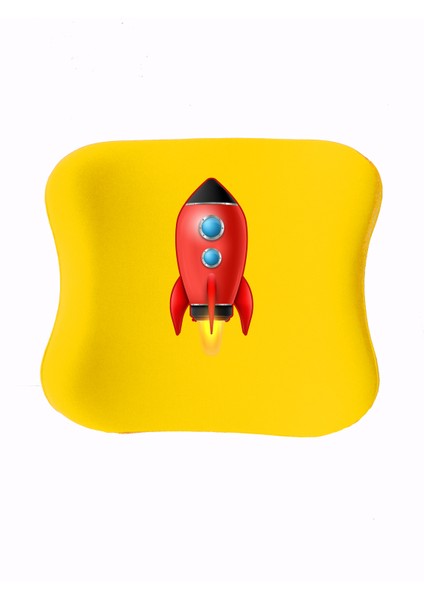Uzaktan Eğitim Çocuk Çalışma Masası Sandalyesi Visco Bel Yastığı- Sarı Rocket