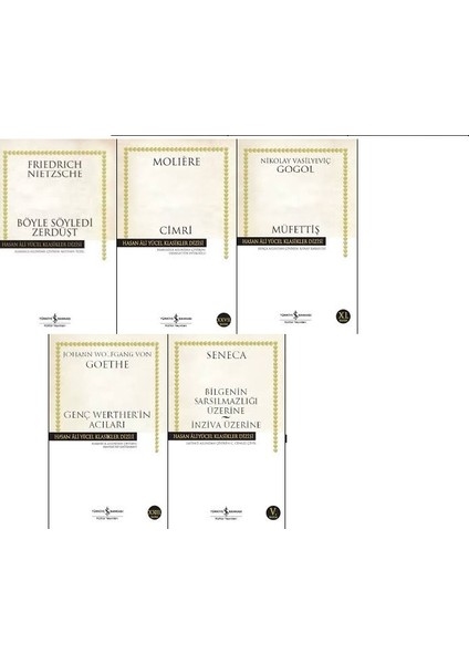 Hasan Ali Yücel Klasikleri : Genç Werther'in Acıları - Bilgeliğin Sarsılmazlığı Üzerine - Böyle Söyledi Zerdüşt - Cimri - Müfettiş - 5 Kitap Set