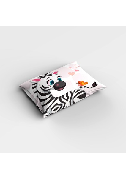 Cute Zebra 3D Pamuk Saten Bebek Nevresim Takımı