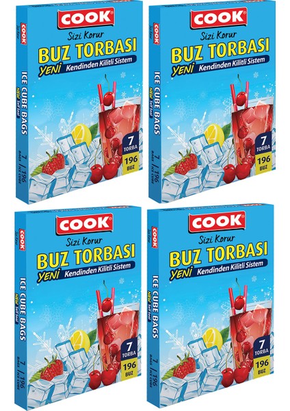 Kendinden Kilitli Buz Torbası 7'li x 4