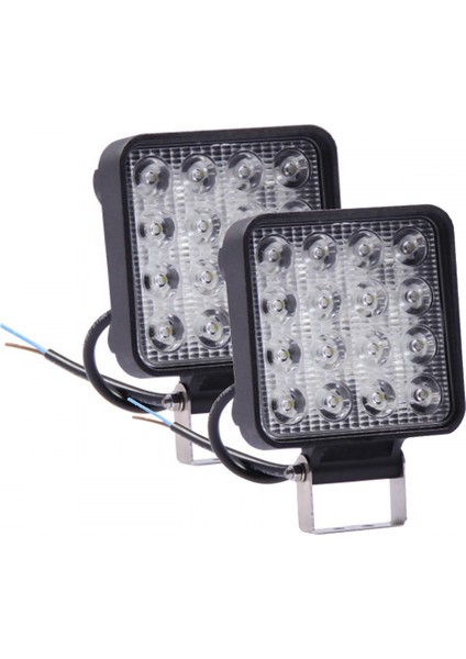 16 LED Lamba Off-Road Atv Iş Makinası Çalışma Lambası x 2 Adet