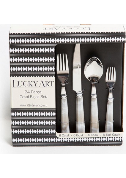 Lucky Art Lyrg 022 Pearl 24 Parça Çatal Bıçak Seti fiyatları